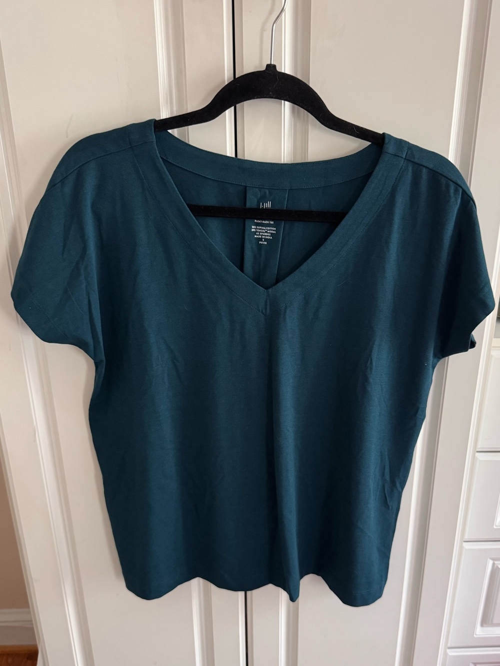 Jjill luxe supima pleat back t shirt, small petite, like new